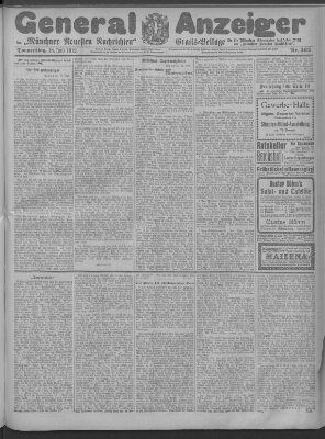 Münchner neueste Nachrichten Donnerstag 18. Juli 1912