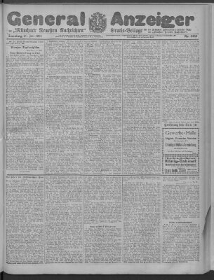 Münchner neueste Nachrichten Samstag 20. Juli 1912