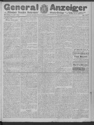 Münchner neueste Nachrichten Dienstag 30. Juli 1912