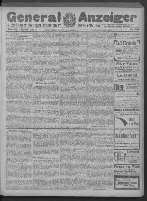 Münchner neueste Nachrichten Dienstag 2. Dezember 1913