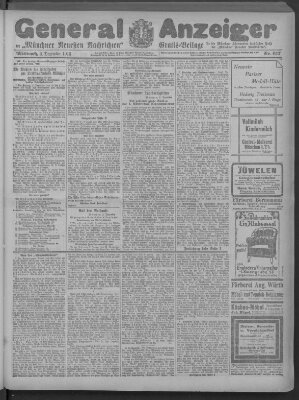 Münchner neueste Nachrichten Mittwoch 3. Dezember 1913