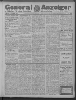 Münchner neueste Nachrichten Freitag 5. Dezember 1913