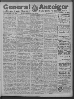 Münchner neueste Nachrichten Samstag 6. Dezember 1913