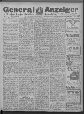 Münchner neueste Nachrichten Sonntag 7. Dezember 1913