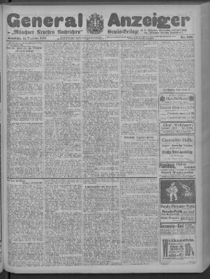 Münchner neueste Nachrichten Samstag 13. Dezember 1913