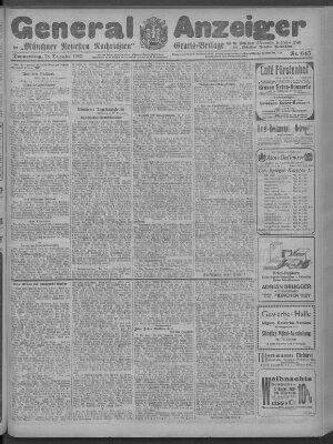 Münchner neueste Nachrichten Donnerstag 18. Dezember 1913