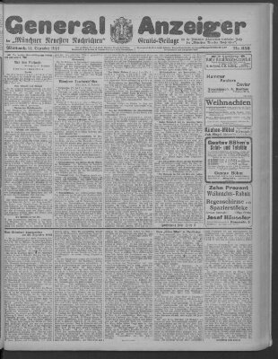 Münchner neueste Nachrichten Mittwoch 24. Dezember 1913