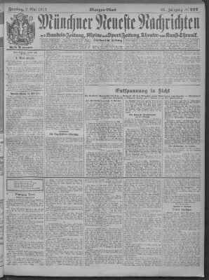 Münchner neueste Nachrichten Freitag 2. Mai 1913