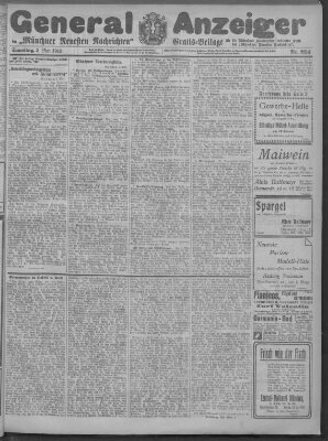 Münchner neueste Nachrichten Samstag 3. Mai 1913