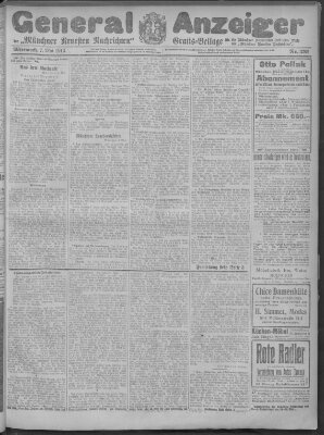 Münchner neueste Nachrichten Mittwoch 7. Mai 1913