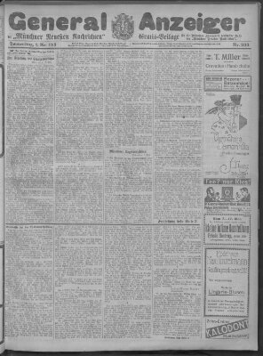 Münchner neueste Nachrichten Donnerstag 8. Mai 1913