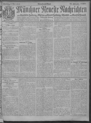 Münchner neueste Nachrichten Freitag 9. Mai 1913