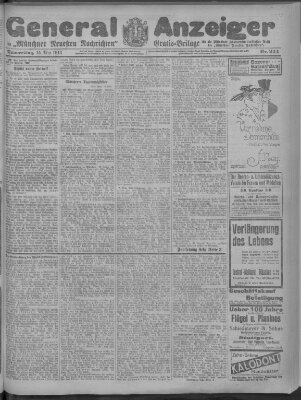 Münchner neueste Nachrichten Donnerstag 15. Mai 1913