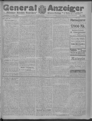 Münchner neueste Nachrichten Samstag 24. Mai 1913