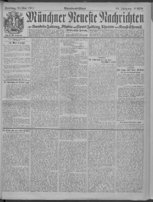 Münchner neueste Nachrichten Freitag 30. Mai 1913