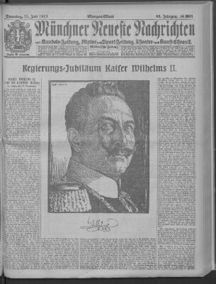 Münchner neueste Nachrichten Sonntag 15. Juni 1913