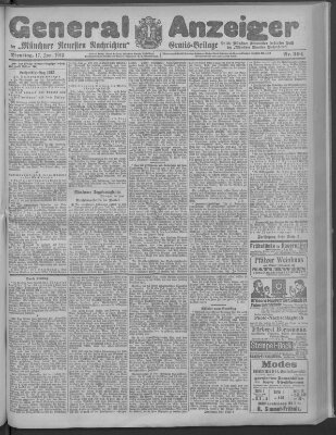 Münchner neueste Nachrichten Dienstag 17. Juni 1913