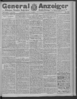 Münchner neueste Nachrichten Mittwoch 25. Juni 1913