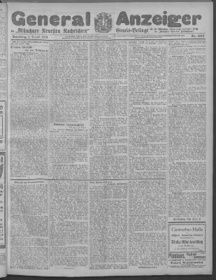 Münchner neueste Nachrichten Samstag 2. August 1913