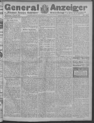 Münchner neueste Nachrichten Sonntag 3. August 1913