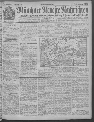 Münchner neueste Nachrichten Mittwoch 6. August 1913