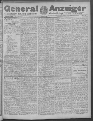 Münchner neueste Nachrichten Donnerstag 7. August 1913