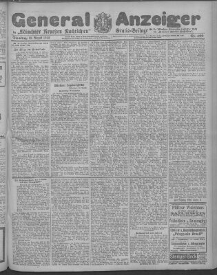 Münchner neueste Nachrichten Dienstag 19. August 1913