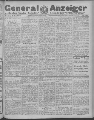 Münchner neueste Nachrichten Samstag 23. August 1913