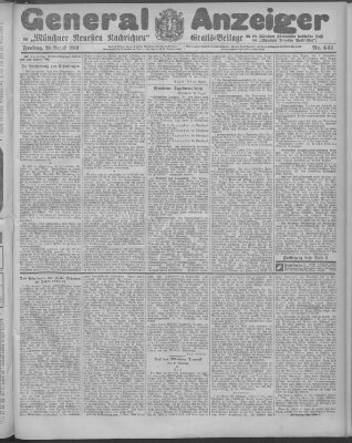 Münchner neueste Nachrichten Freitag 29. August 1913