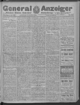 Münchner neueste Nachrichten Dienstag 8. Juli 1913