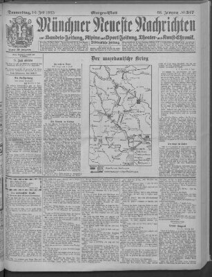 Münchner neueste Nachrichten Donnerstag 10. Juli 1913