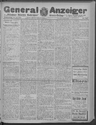 Münchner neueste Nachrichten Donnerstag 10. Juli 1913