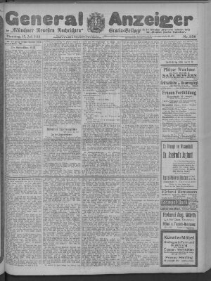 Münchner neueste Nachrichten Dienstag 15. Juli 1913