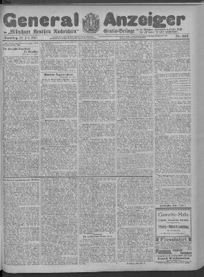 Münchner neueste Nachrichten Samstag 19. Juli 1913