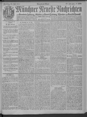 Münchner neueste Nachrichten Freitag 25. Juli 1913