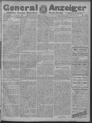 Münchner neueste Nachrichten Donnerstag 4. September 1913