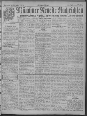 Münchner neueste Nachrichten Freitag 5. September 1913