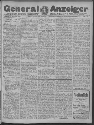 Münchner neueste Nachrichten Freitag 5. September 1913