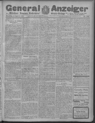 Münchner neueste Nachrichten Samstag 6. September 1913