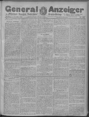 Münchner neueste Nachrichten Freitag 12. September 1913