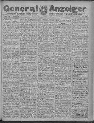 Münchner neueste Nachrichten Dienstag 23. September 1913