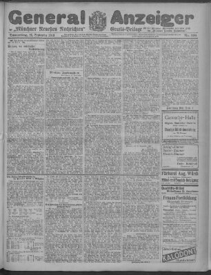 Münchner neueste Nachrichten Donnerstag 25. September 1913