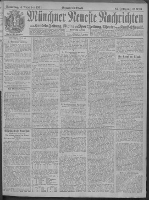 Münchner neueste Nachrichten Samstag 4. November 1911