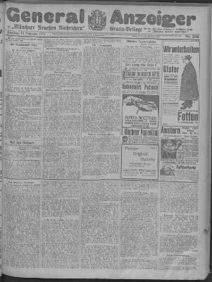 Münchner neueste Nachrichten Freitag 10. November 1911