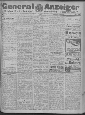 Münchner neueste Nachrichten Freitag 17. November 1911