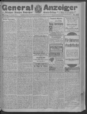 Münchner neueste Nachrichten Dienstag 17. Oktober 1911