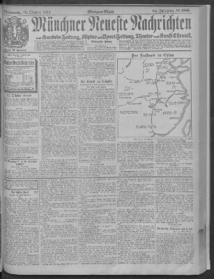 Münchner neueste Nachrichten Mittwoch 18. Oktober 1911