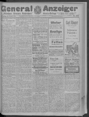 Münchner neueste Nachrichten Montag 23. Oktober 1911