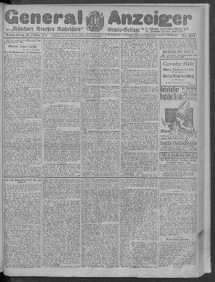 Münchner neueste Nachrichten Donnerstag 26. Oktober 1911