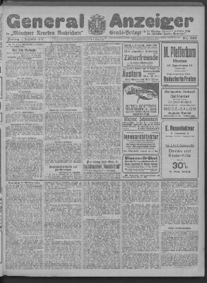 Münchner neueste Nachrichten Freitag 1. Dezember 1911